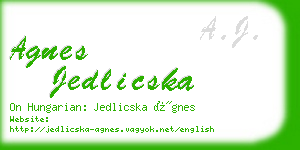 agnes jedlicska business card